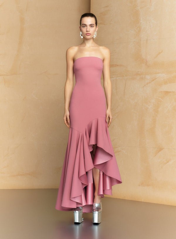 Solace London The Hani Maxi Dress In Peony Pink