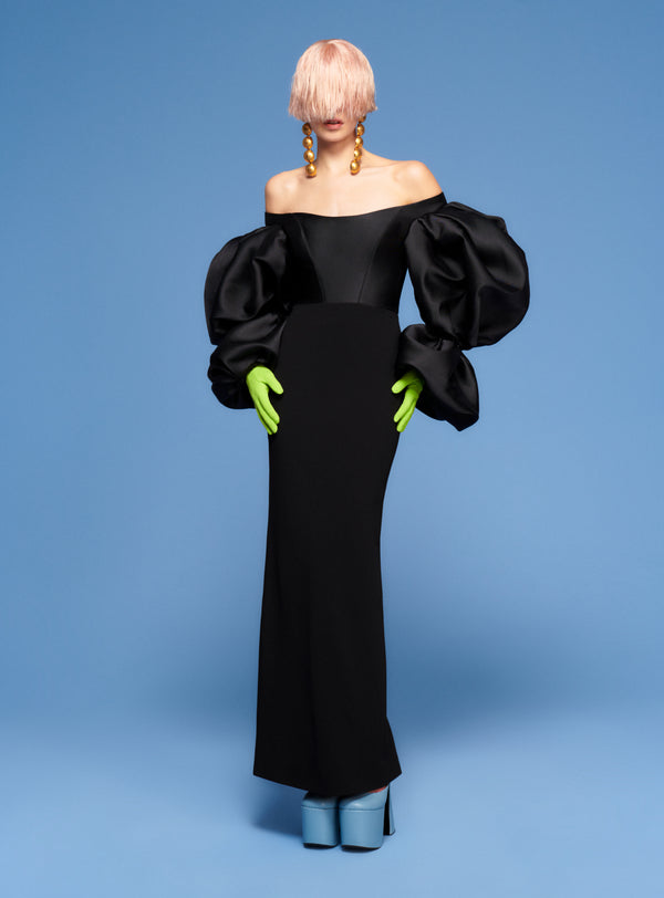 Solace London The Hedera Maxi Dress In Black