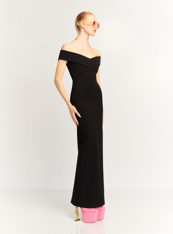 Solace London The Ines Maxi Dress In Black