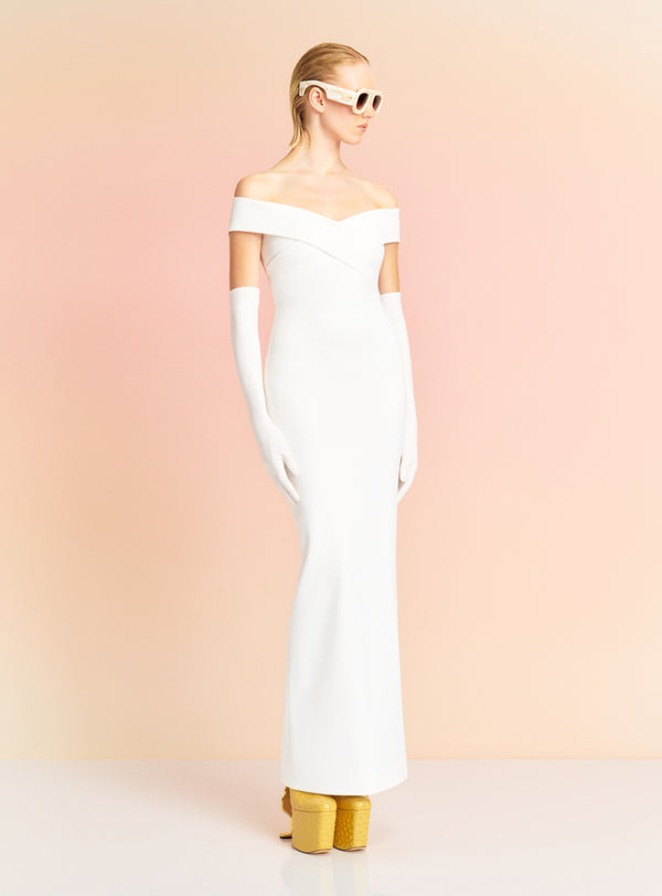 Solace London The Ines Maxi Dress In Cream