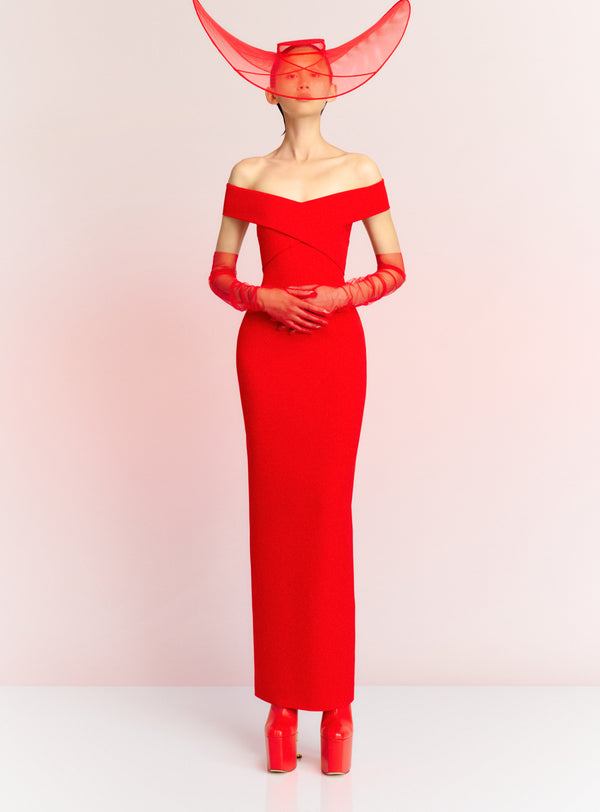 Solace London The Ines Maxi Dress In Red