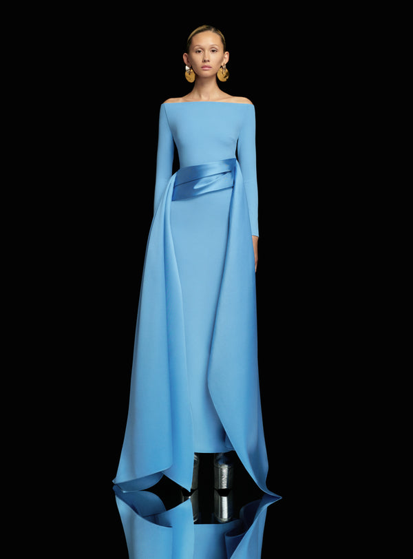 Solace London The Irma Maxi Dress In Bluebell