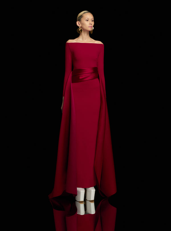 Solace London The Irma Maxi Dress In Ruby