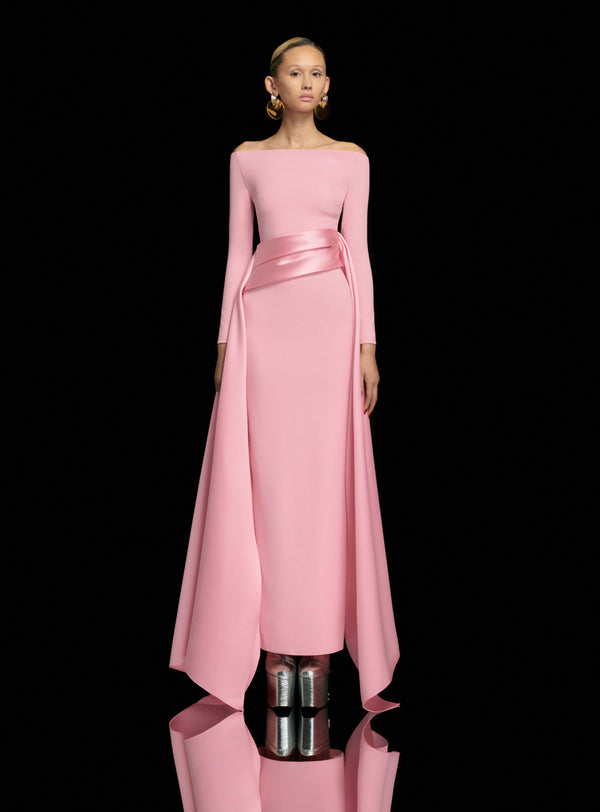 Solace London The Irma Maxi Dress In Soft Pink