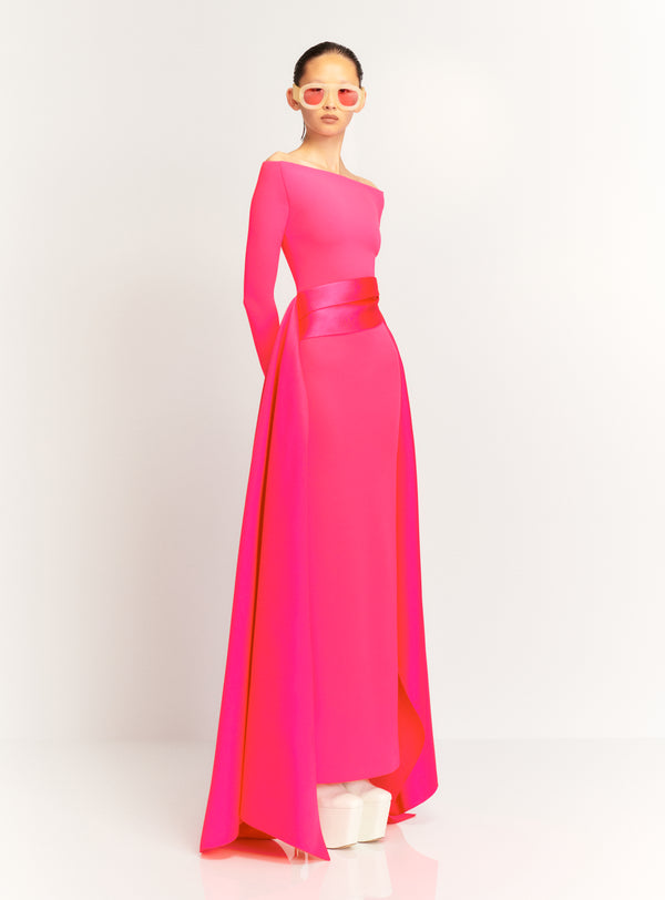 Solace London The Irma Maxi Dress In Ultra Pink