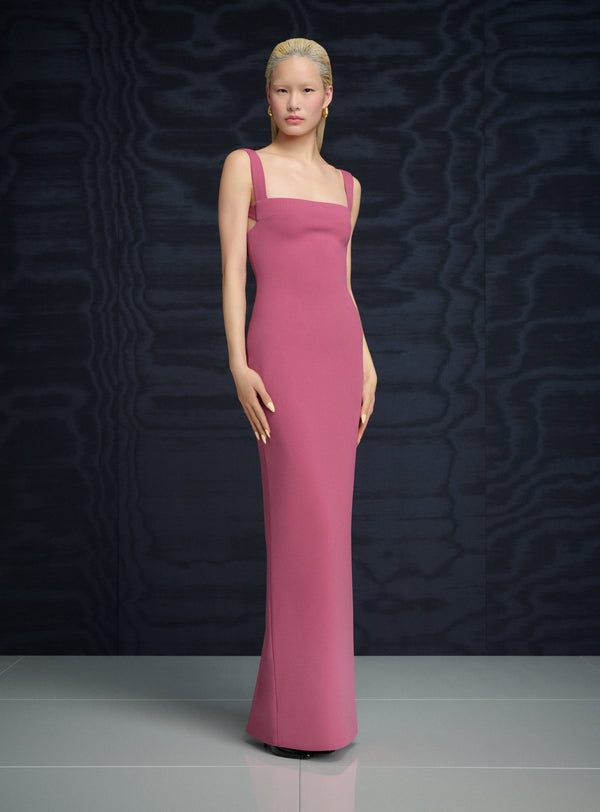 Solace London The Joni Maxi Dress In Dark Rose