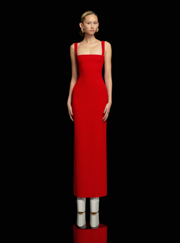 Solace London The Joni Maxi Dress In Red