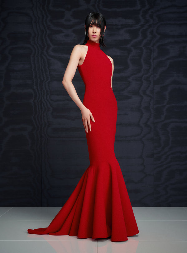 solace london The Kerra Maxi Dress in Crimson Red