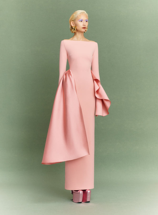 Solace London The Kiana Maxi Dress In Putty Pink