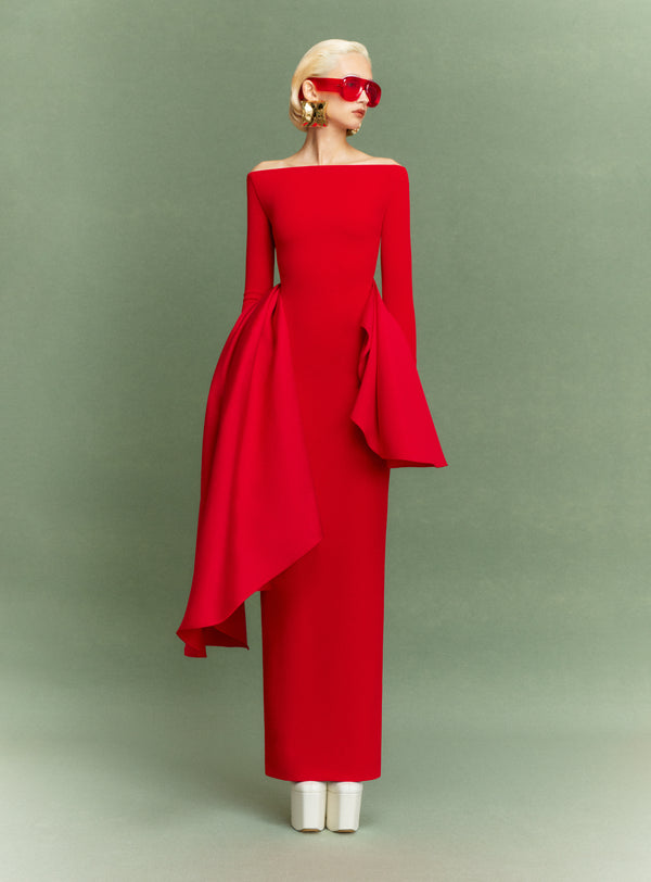 Solace London The Kiana Maxi Dress In Red