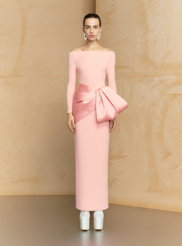 Solace London The Kori Maxi Dress In Putty Pink