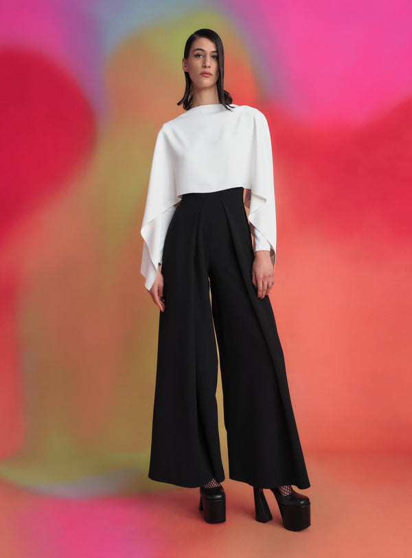 Solace London The Lara Jumpsuit In Cream & Black