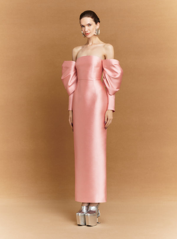 solace london The Laylah Maxi Dress in Putty Pink