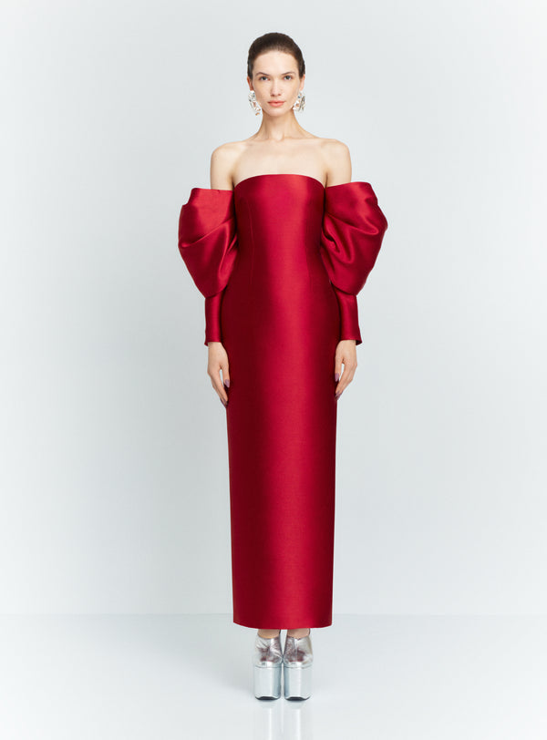 Solace London The Laylah Maxi Dress In Ruby