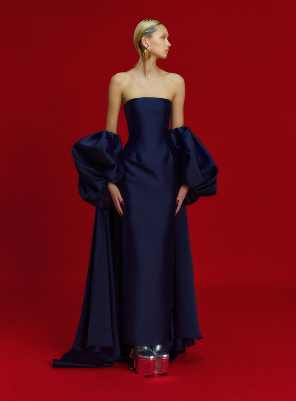 solace london The Lea Maxi Dress in Navy