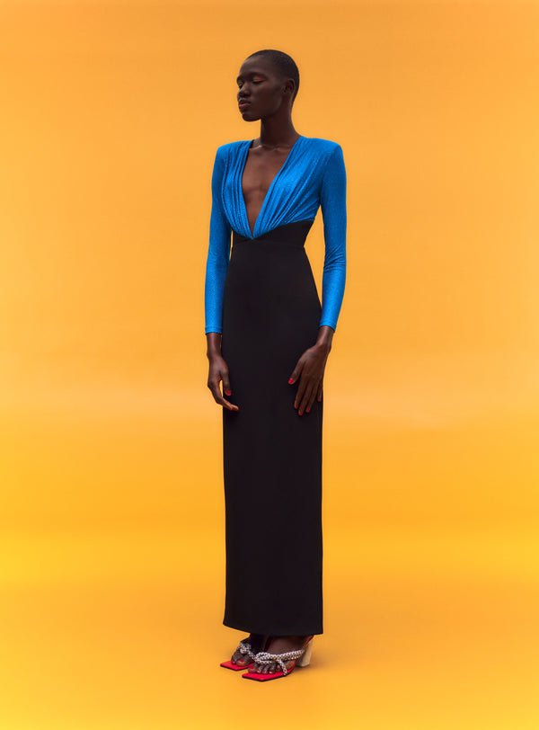 solace london The Lena Maxi Dress in Cerulean Blue