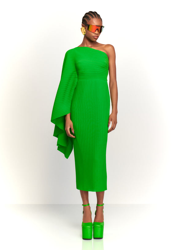 solace london The Lenna Midi Dress in Bright Green