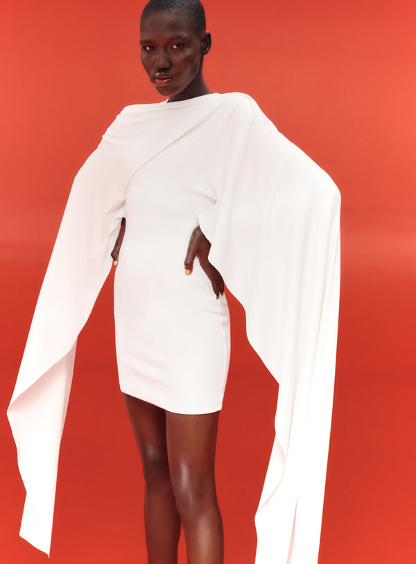 Solace London The Leona Mini Dress In Cream