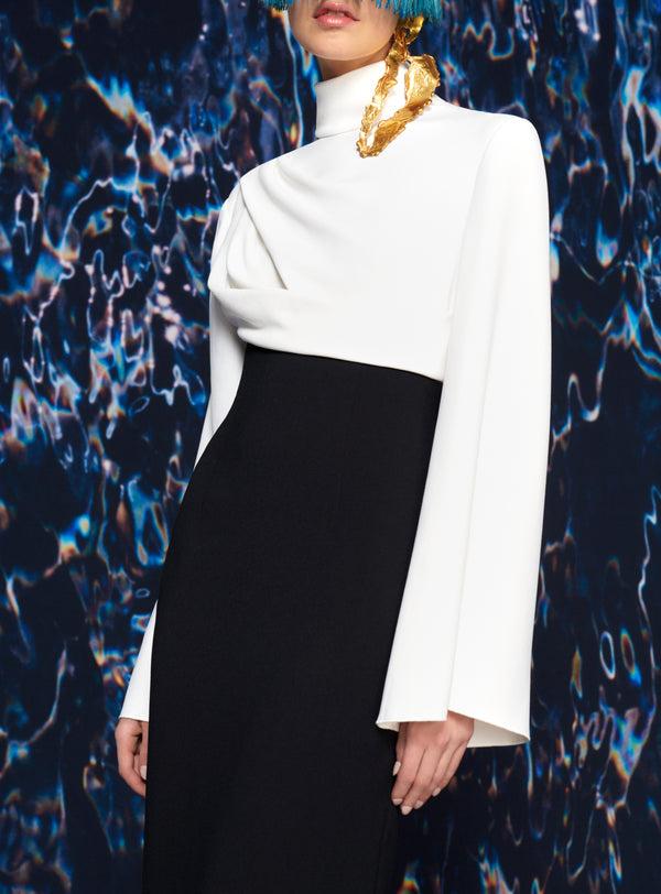 Solace London The Lia Maxi Dress In Cream & Black