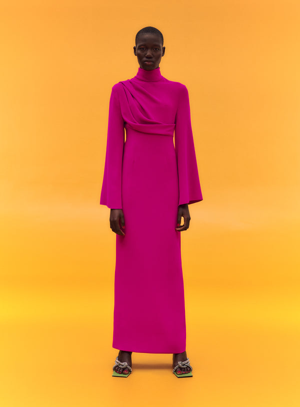 Solace London The Lia Maxi Dress In Fuchsia