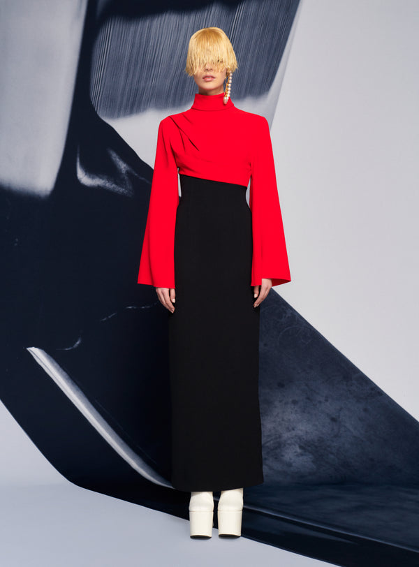 solace london The Lia Maxi Dress in Red & Black