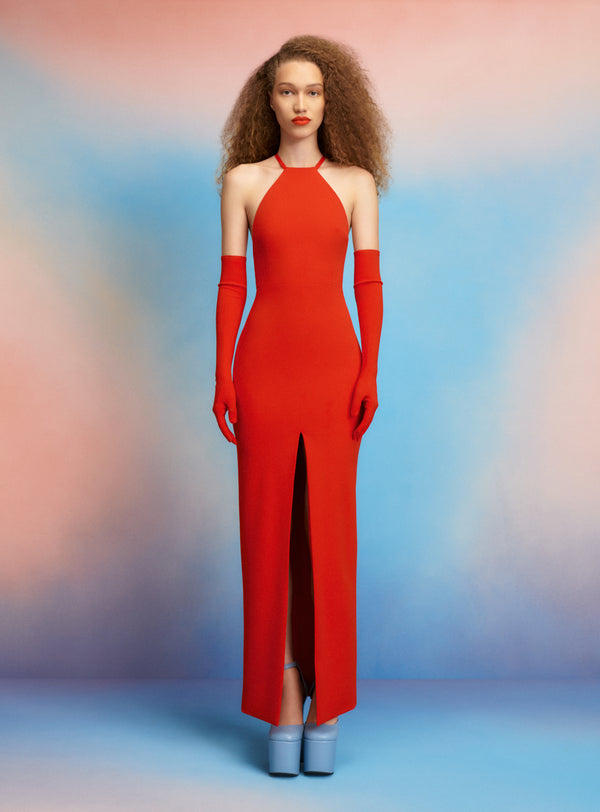 Solace London The Lila Maxi Dress In Red