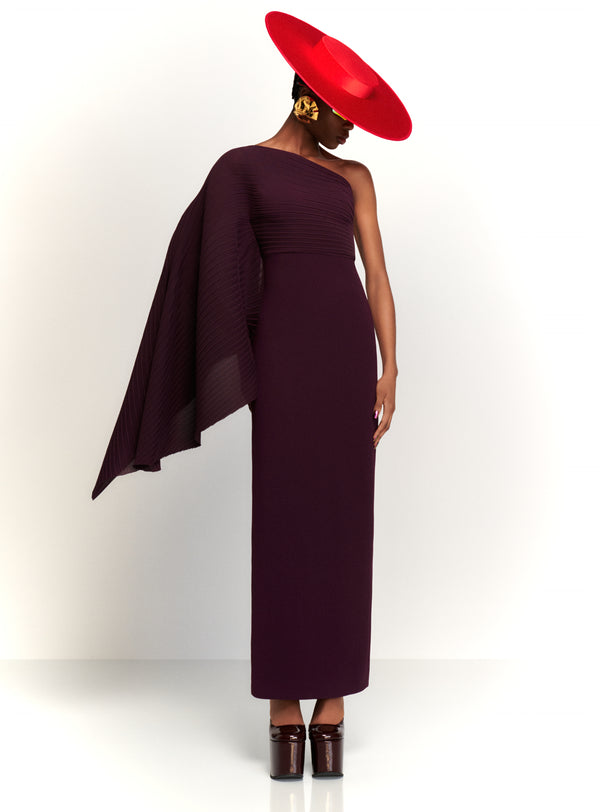 Solace London The Lillia Maxi Dress In Plum