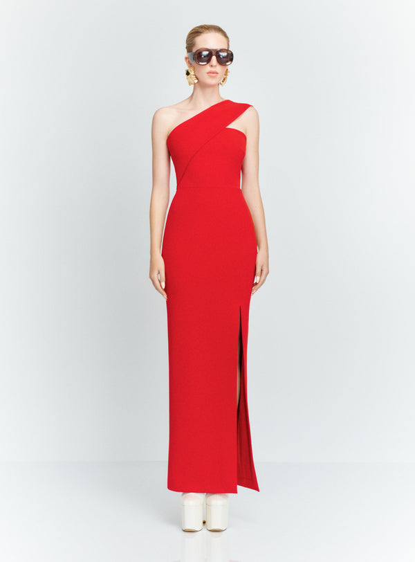 Solace London The Lois Maxi Dress In Red