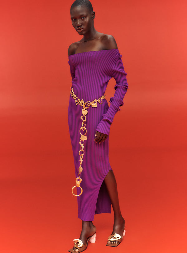 Solace London The Loren Maxi Dress In Purple