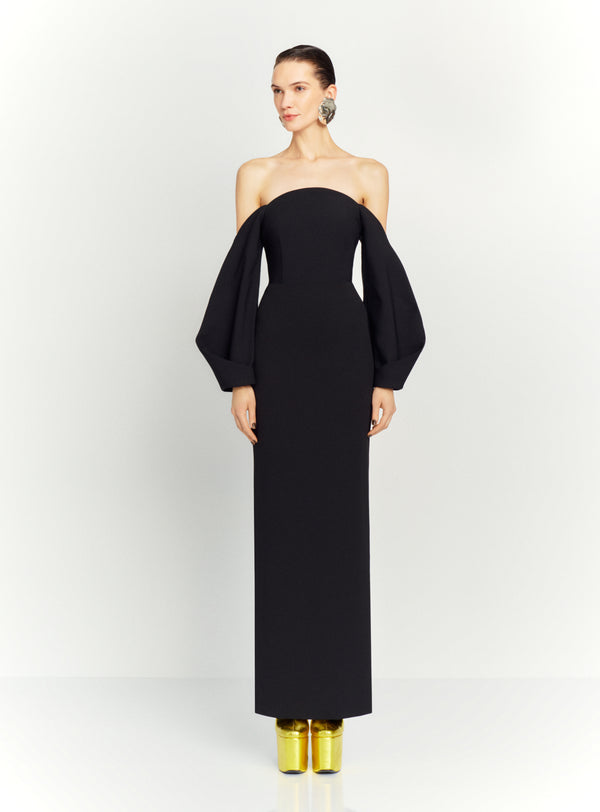 solace london The Lotta Maxi Dress in Black