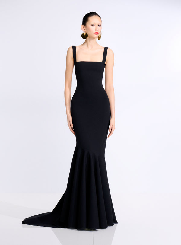 solace london The Lottie Maxi Dress in Black