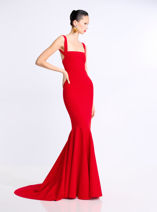Solace London The Lottie Maxi Dress In Red