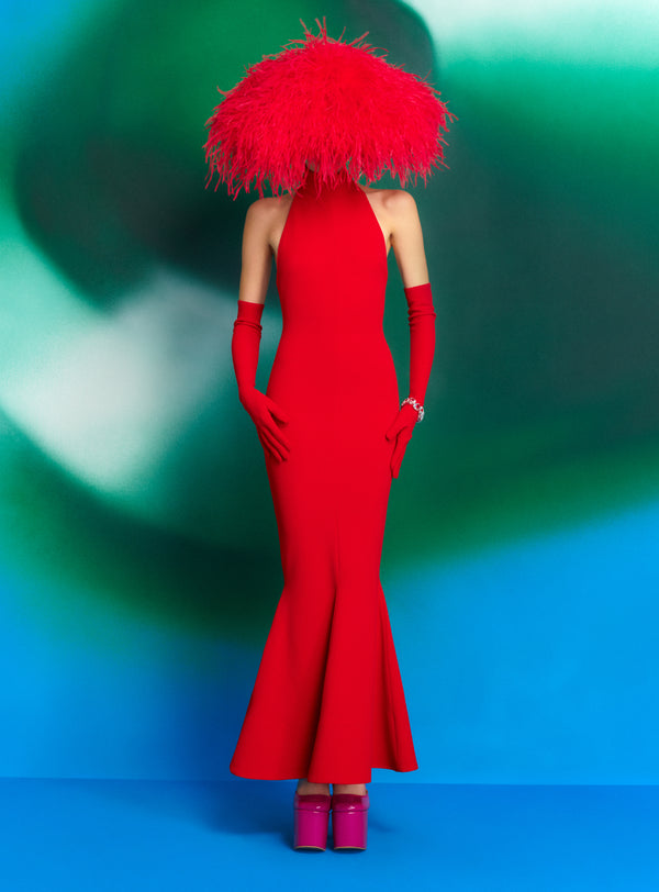 solace london The Lula Midi Dress in Red