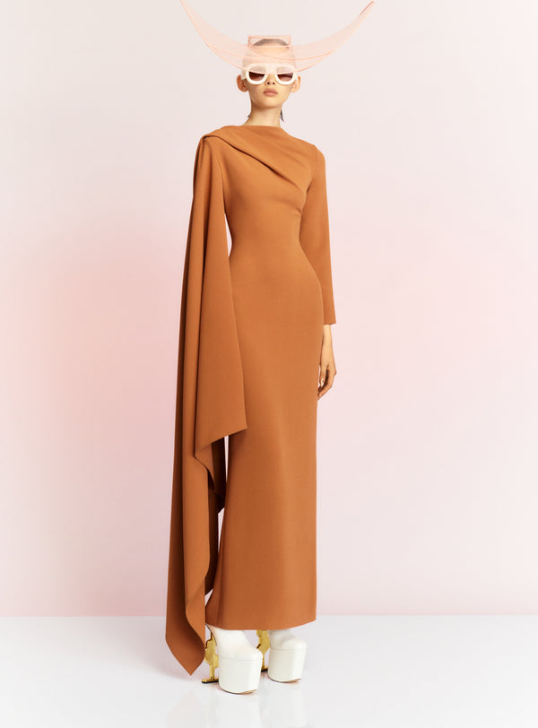 solace london The Lydia Maxi Dress in Caramel