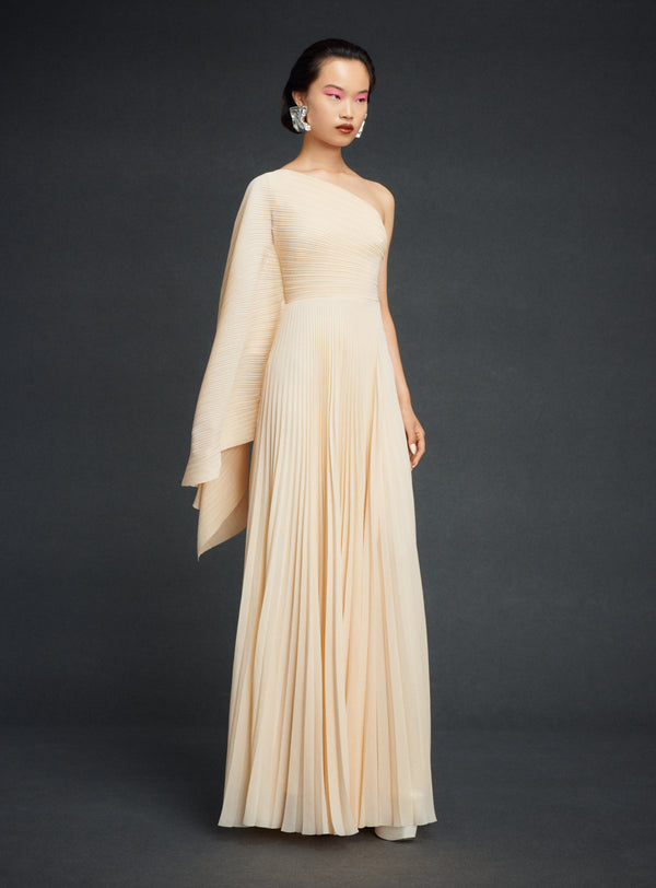 Solace London The Maci Maxi Dress In Alabaster