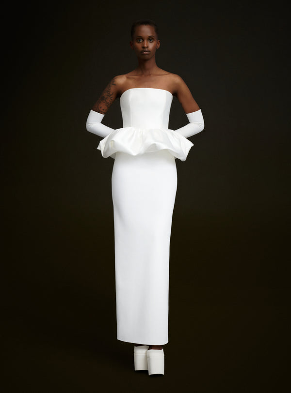 Solace London The Maddison Maxi Dress In Cream