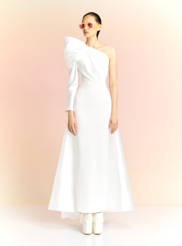 Solace London The Malia Maxi Dress In Cream