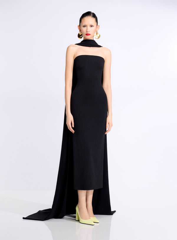 Solace London The Martine Midaxi Dress In Black