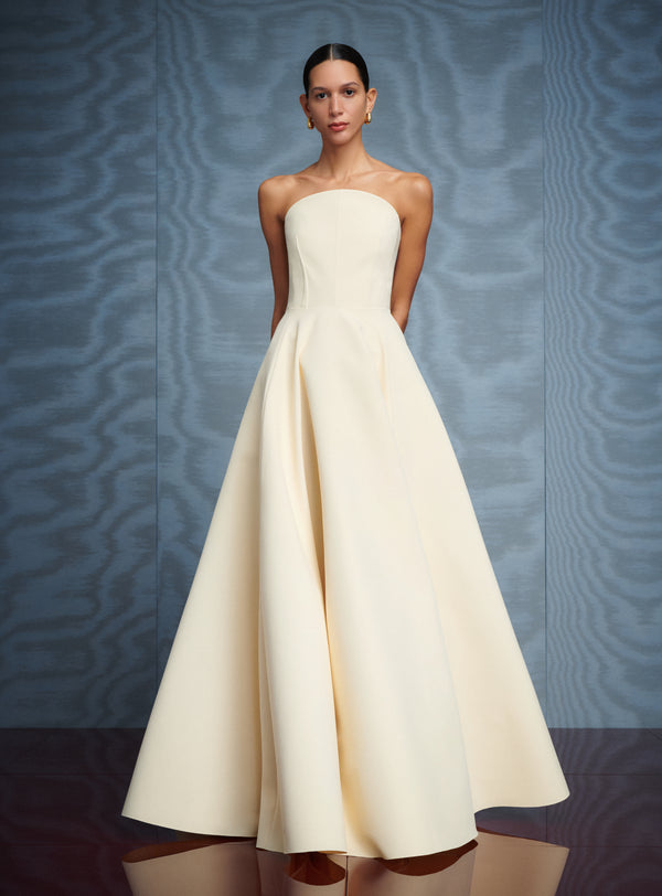 Solace London The Mathilde Maxi Dress In Pearl