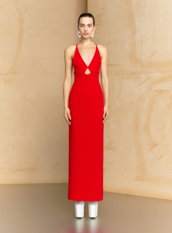 Solace London The Milly Maxi Dress In Red