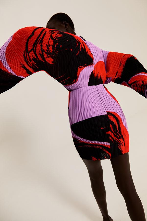 Solace London The Mira Dress In Newton Lilac