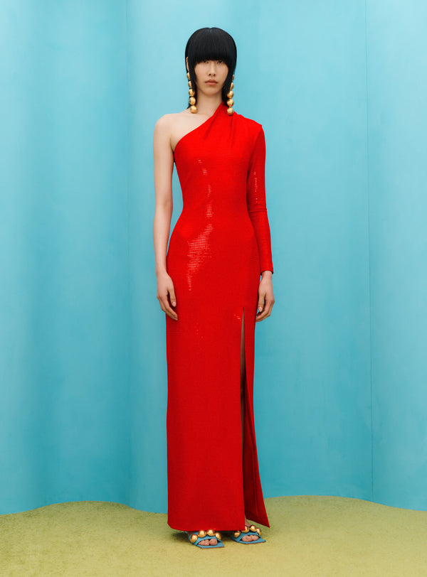 Solace London The Monroe Maxi Dress In Red