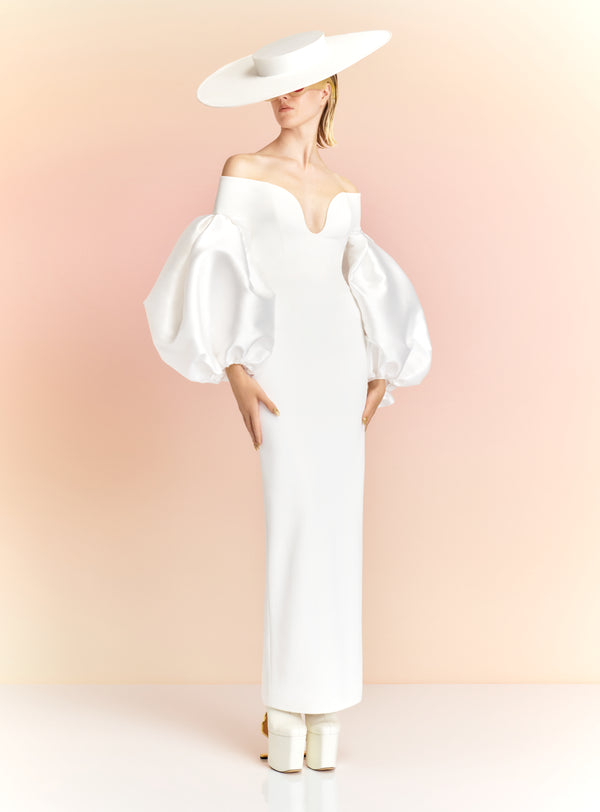 Solace London The Mora Maxi Dress In Cream