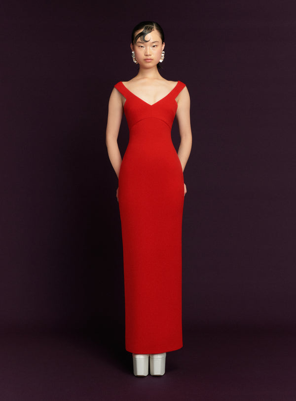 Solace London The Nalani Maxi Dress In Red