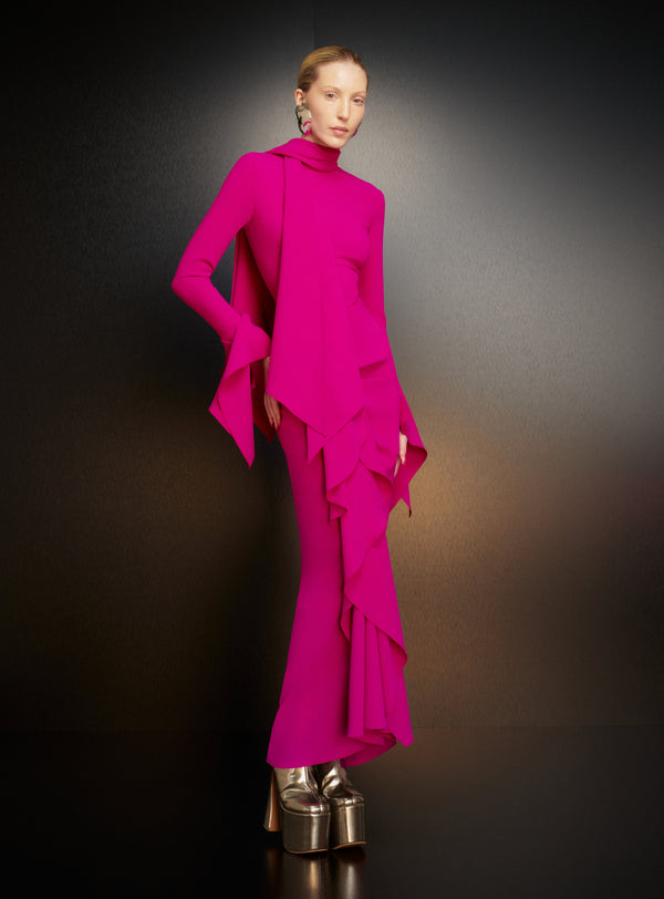 Solace London The Nella Maxi Dress In Fuchsia