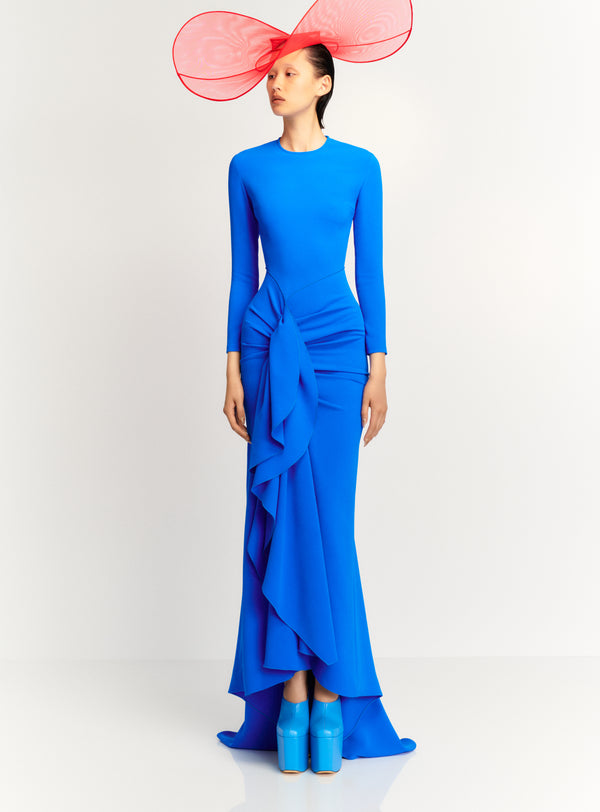 Solace London The Nia Maxi Dress In Blue