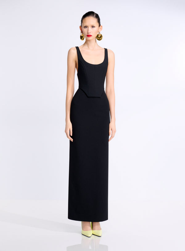 solace london The Noor Maxi Dress in Black