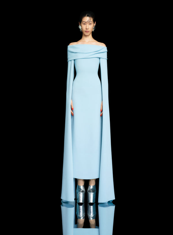 Solace London The Nuri Maxi Dress In Arctic Blue