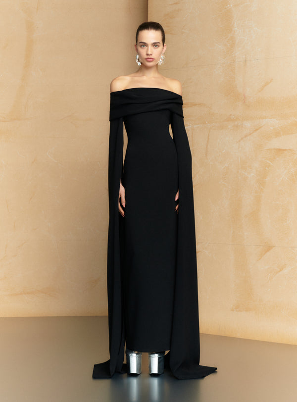 solace london The Nuri Maxi Dress in Black