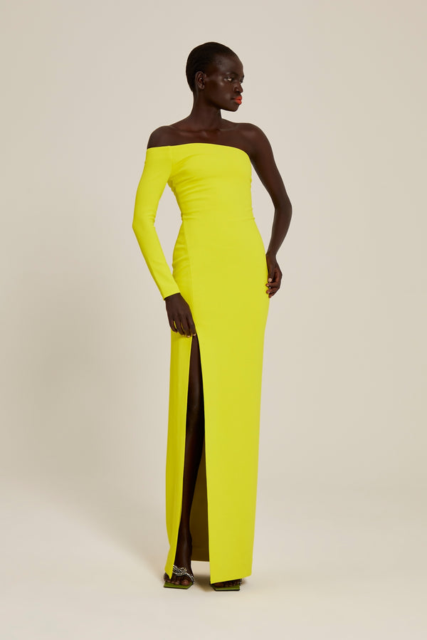 Solace London The Palmer Dress In Sulphur